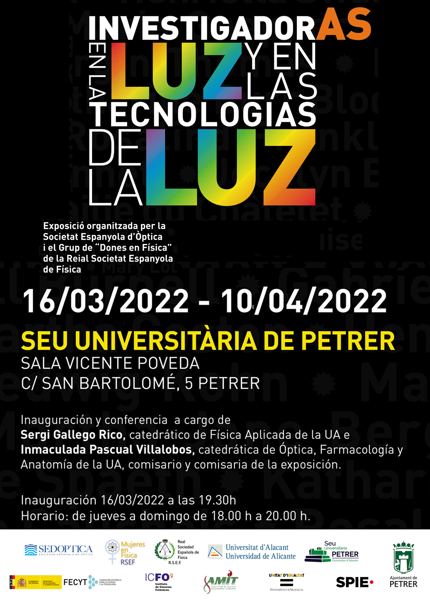 2022-04-10 - Exposición - Investigadoras en la luz y en las tecnologías de la luz