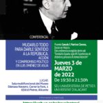 2022-03-03 - Conferencia - Mudarlo todo para darle sentido a la República. Acción y compromiso político en Luis Jiménez de Asúa
