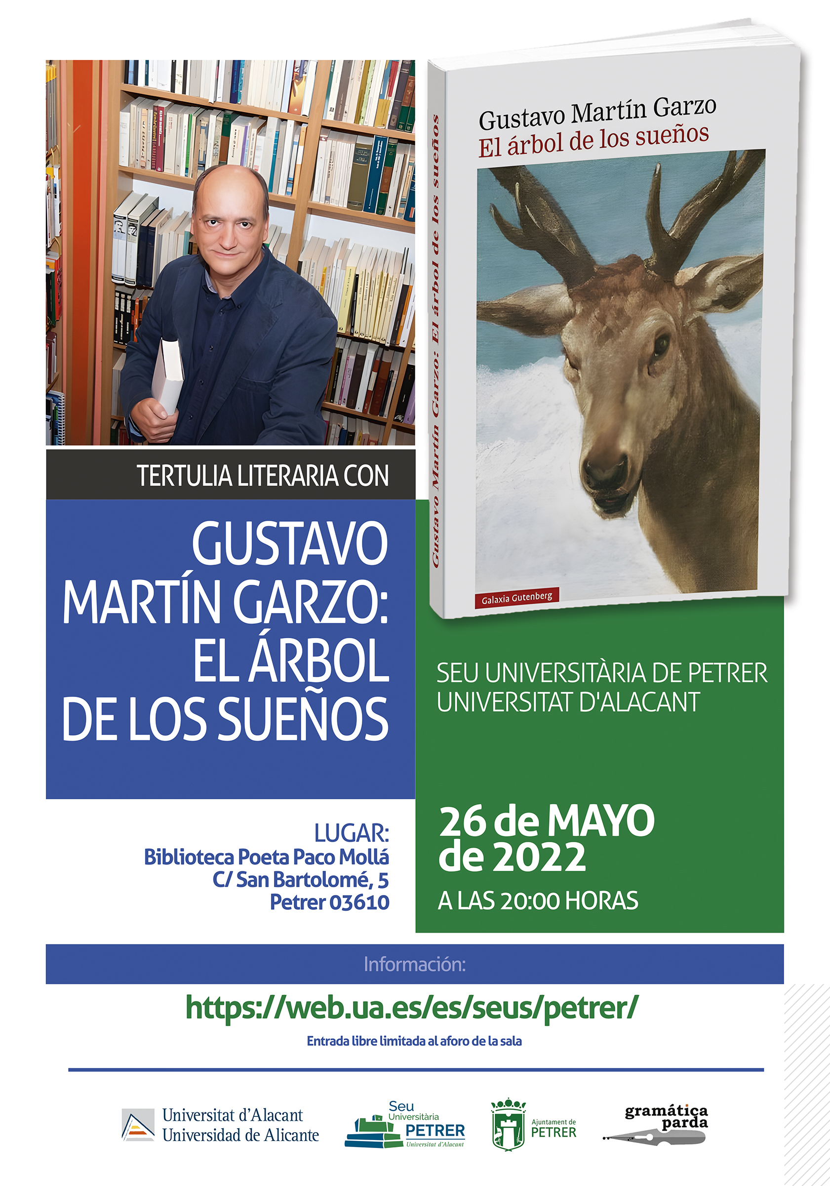 2022-05-26 - Presentación literaria- Tertulia literaria con Gustavo Martín Garzo: El árbol de los sueños