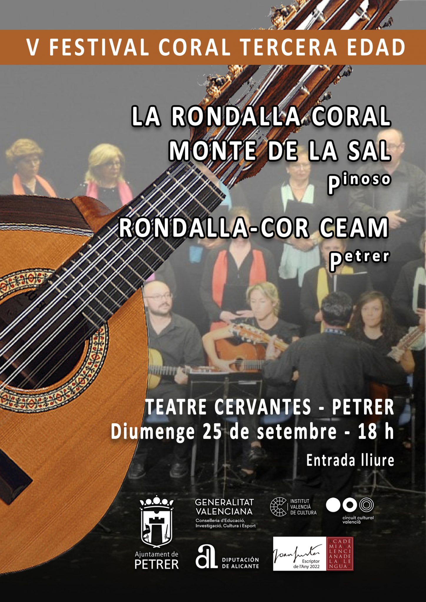 2022-09-25 – V Festival Coral Tercera Edad – Rondalla Monte de la Sal de Pinoso y Rondalla-Cor CEAM de Petrer