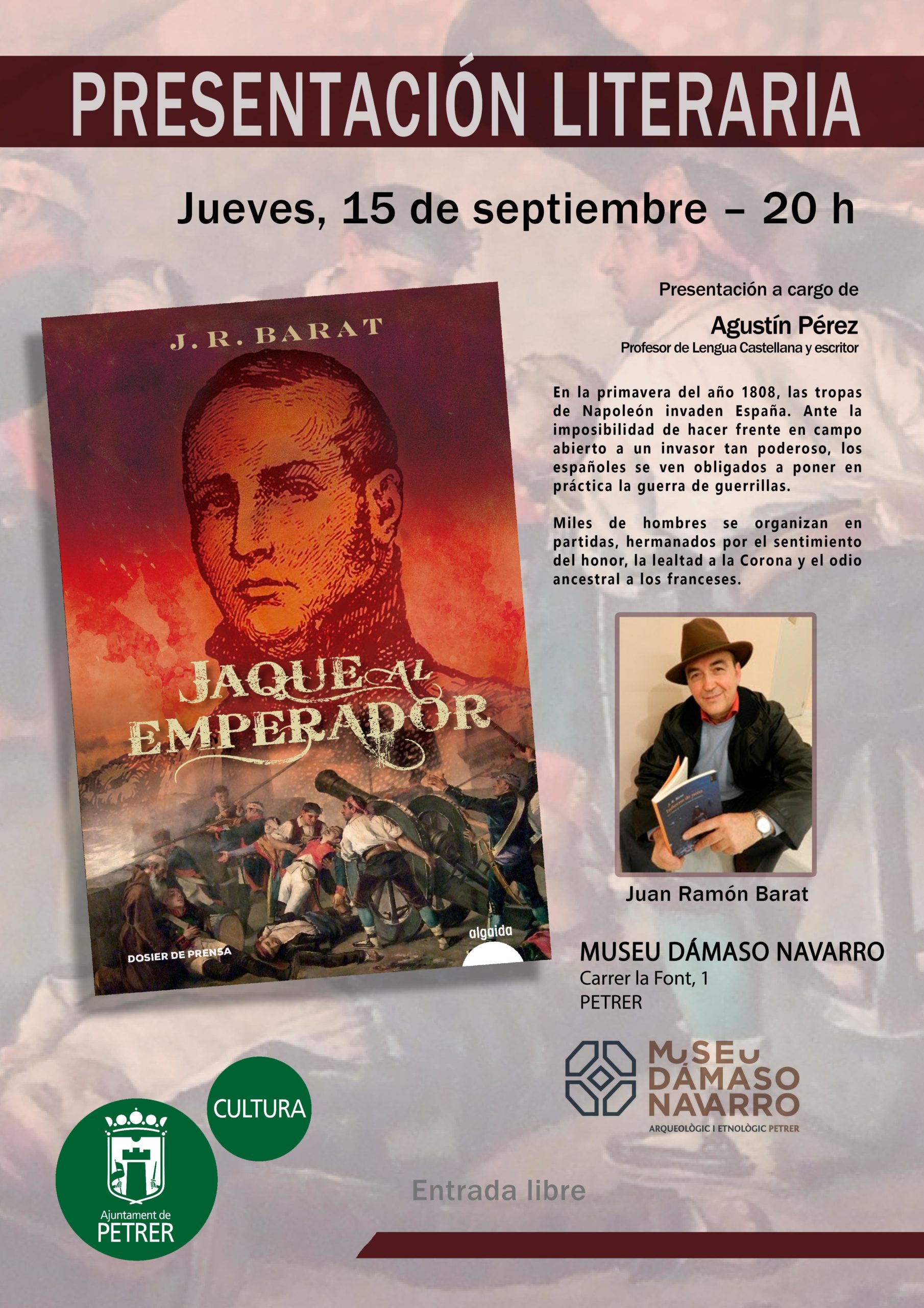2022-09-15 - Presentación literaria - Juan Ramón Barat - Jaque al emperador