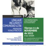 2022-11-11 - Conferencia - Carles Navarro - Lenguaje inclusivo y comunidad LGTBI: Propuestas teórico-prácticas