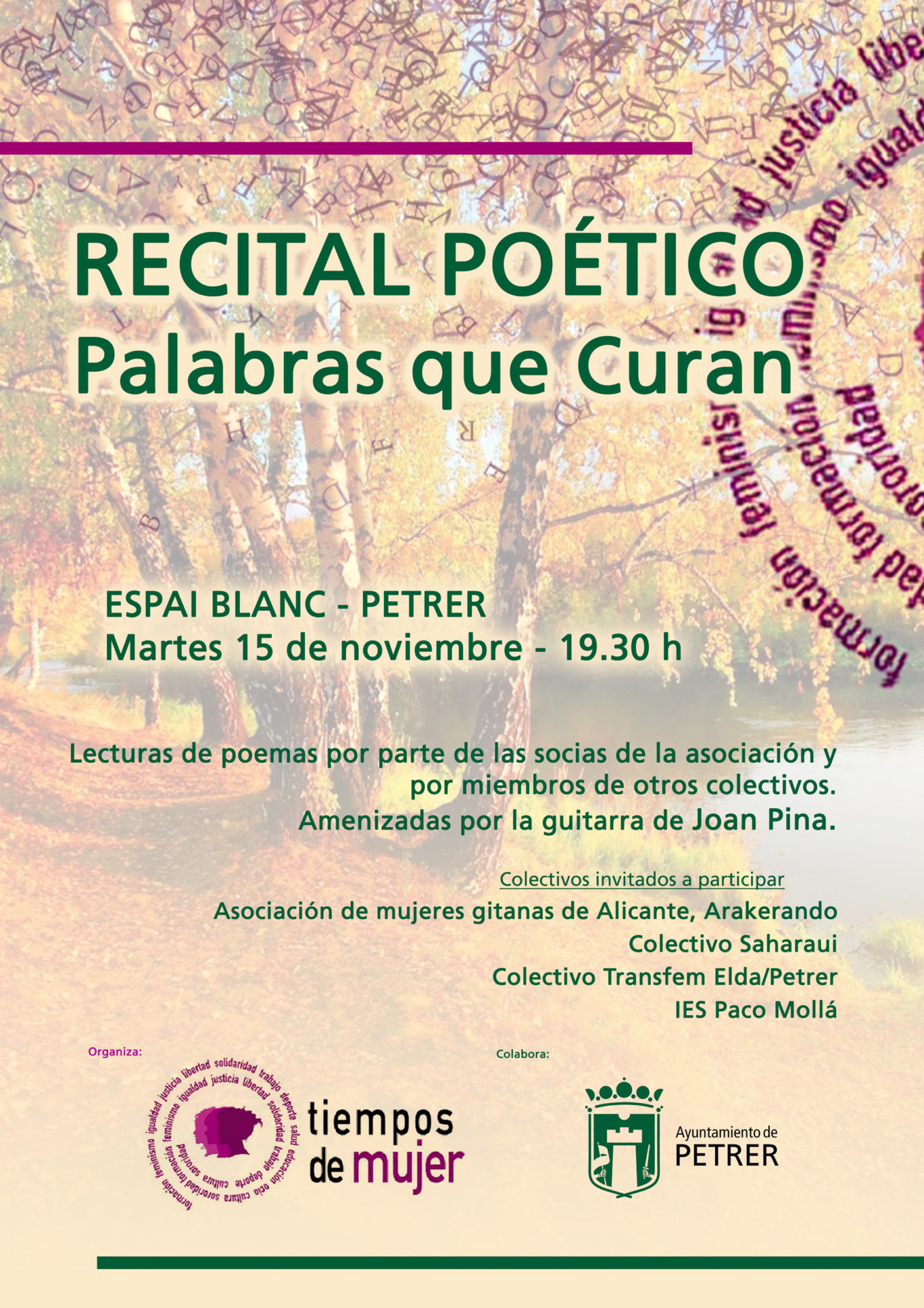 2022-11-15 - Recital poético - Palabras que curan