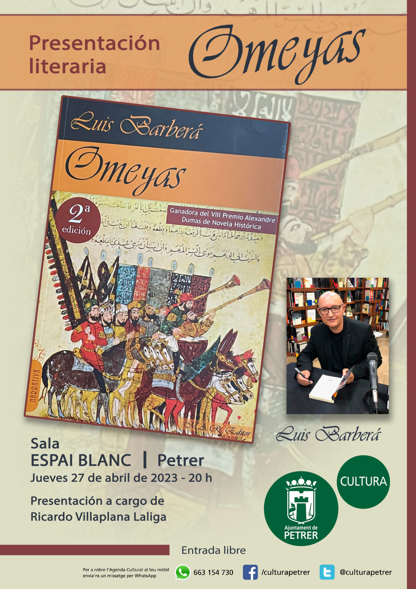 2023-04-27 - Presentación literaria - Omeyas - de Luis Barberá
