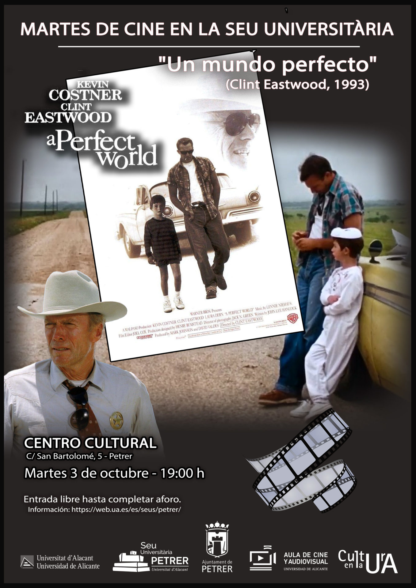 2023-10-03 - Martes de cine en la Seu Universitària - Un mundo Perfecto (Clint Eastwood, 1993)