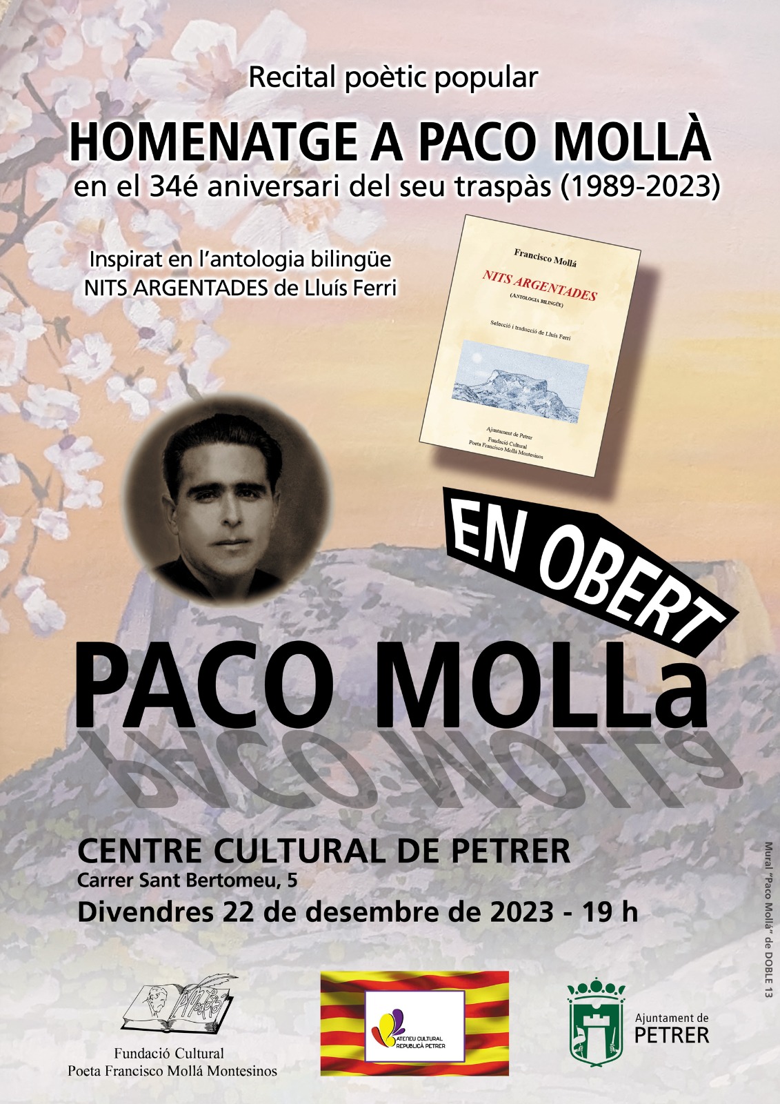 2023-12-22 - Recital poético - Paco Mollà en obert