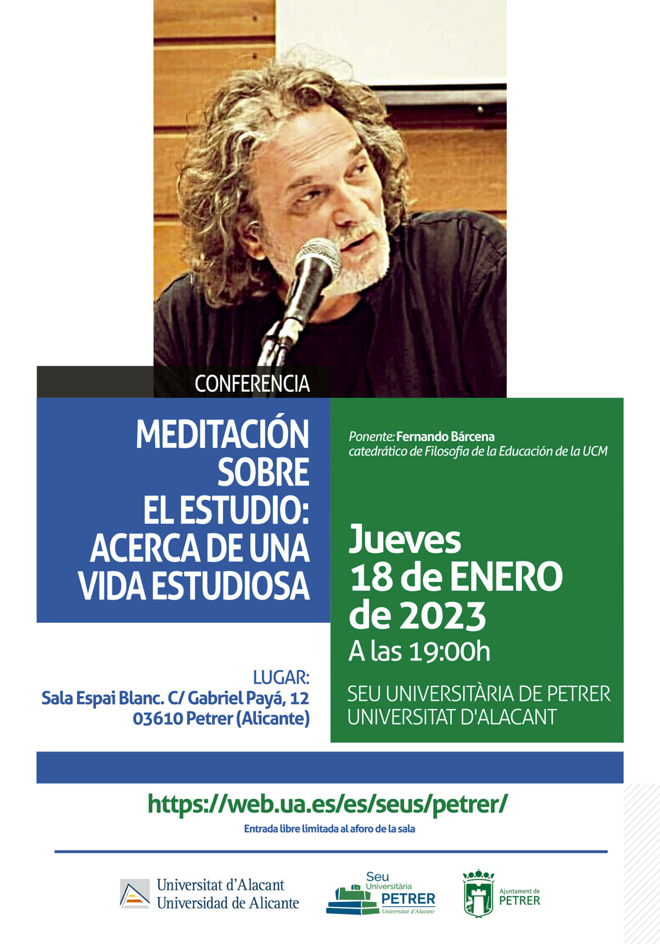 2024-01-18 - Conferencia - Fernando Bárcena - Meditación sobre el estudio: acerca de una vida estudiosa