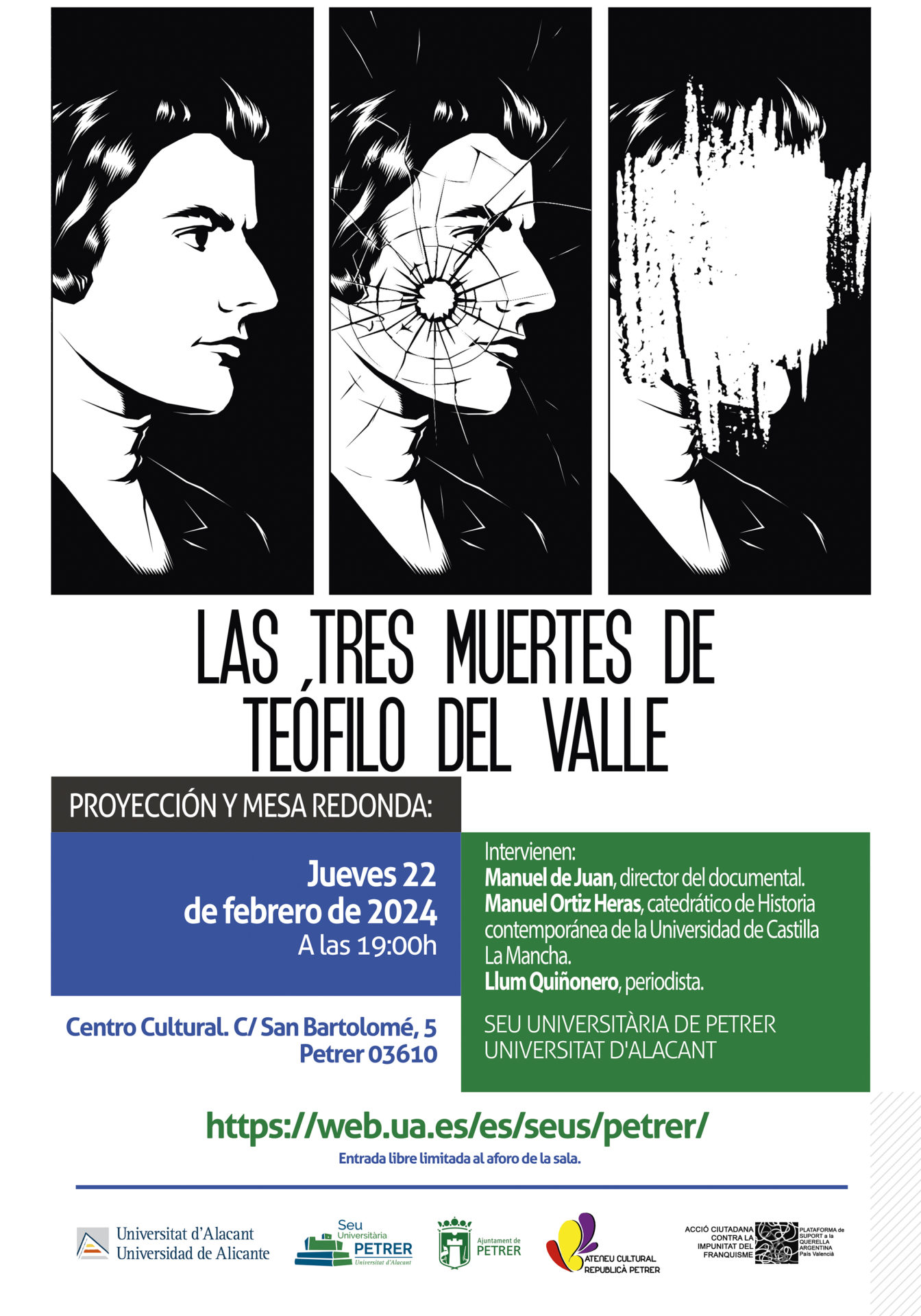 2024-02-22 - Proyección y mesa redonda - Las tres muertes de Teófilo del Valle