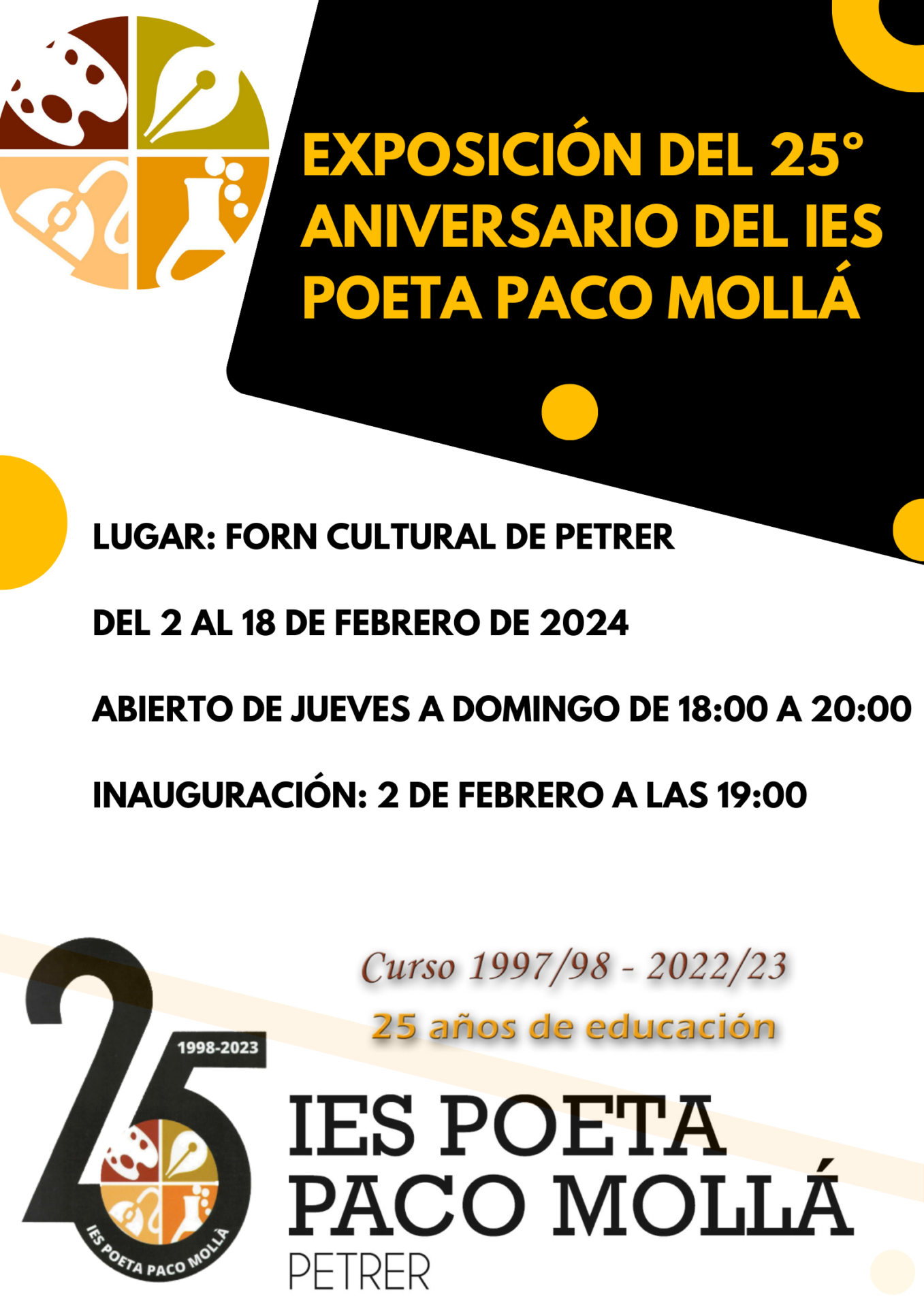 2024-02-18 - Exposición - 25º aniversario del IES Poeta Poco Mollá