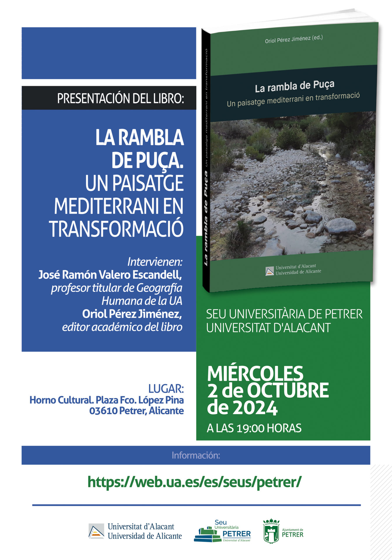 2024-10-02 - Presentación literaria - La rambla de Puça. Un paisatge mediterrani en transformació