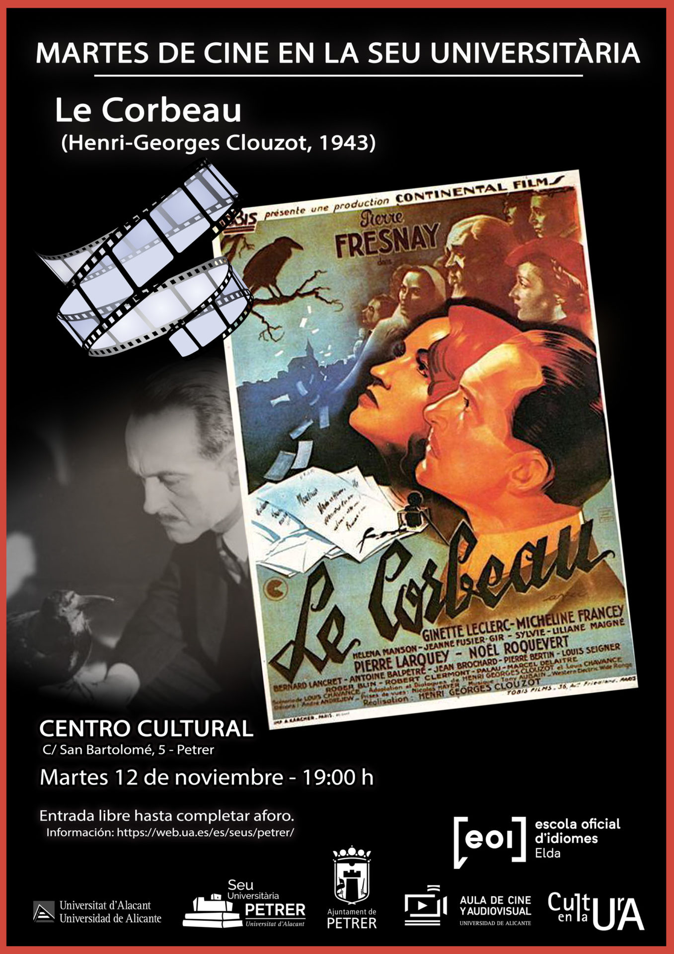2024-11-12 – Martes de cine en la Seu Universitaria – Le Corbeau (Henri-Georges Clouzot, 1943)