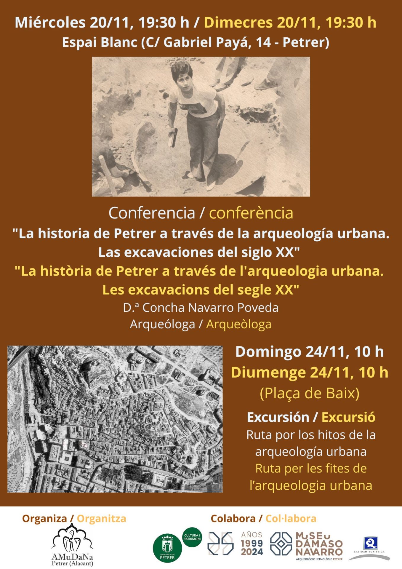 2024-11-20 - Conferencia - La historia de Petrer a través de la arqueología urbana. Las excavaciones del siglo XX