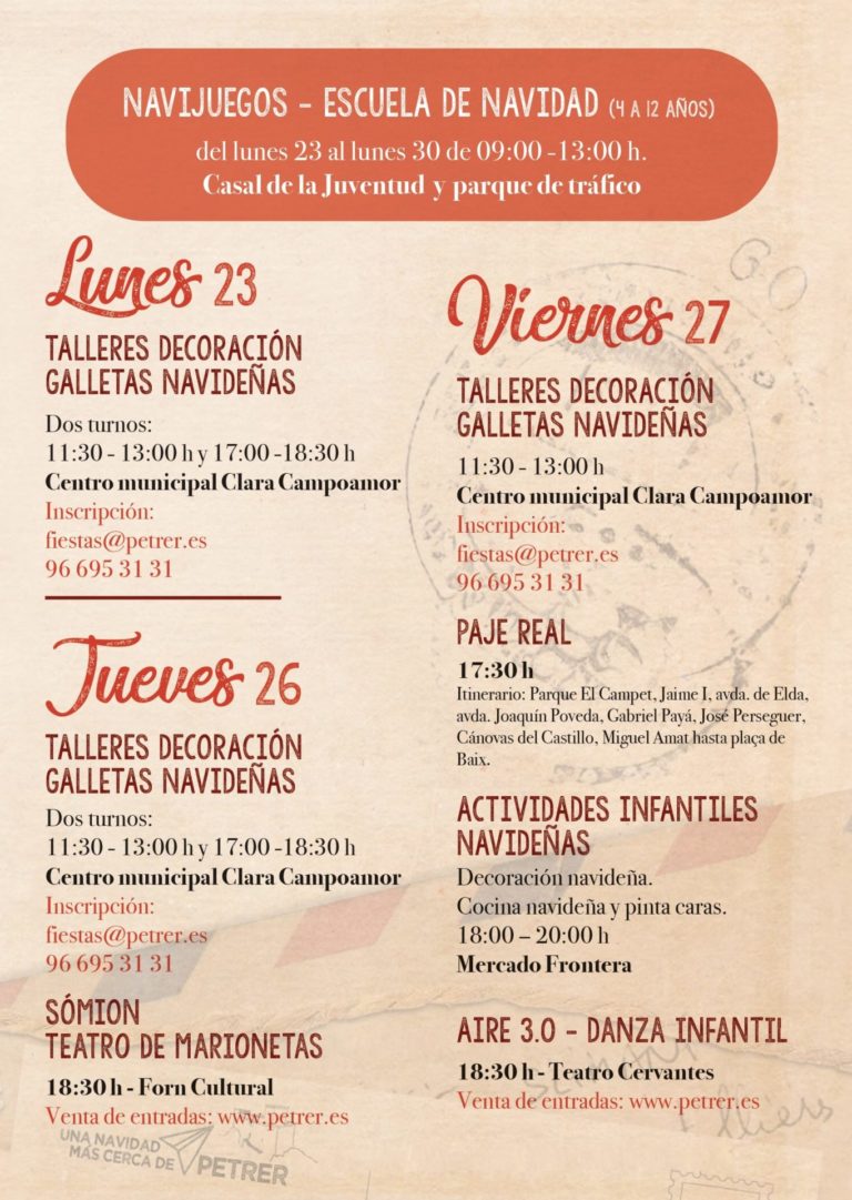Actividades Navidad Petrer 2024