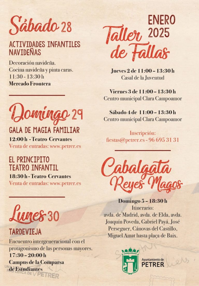 Actividades Navidad Petrer 2024