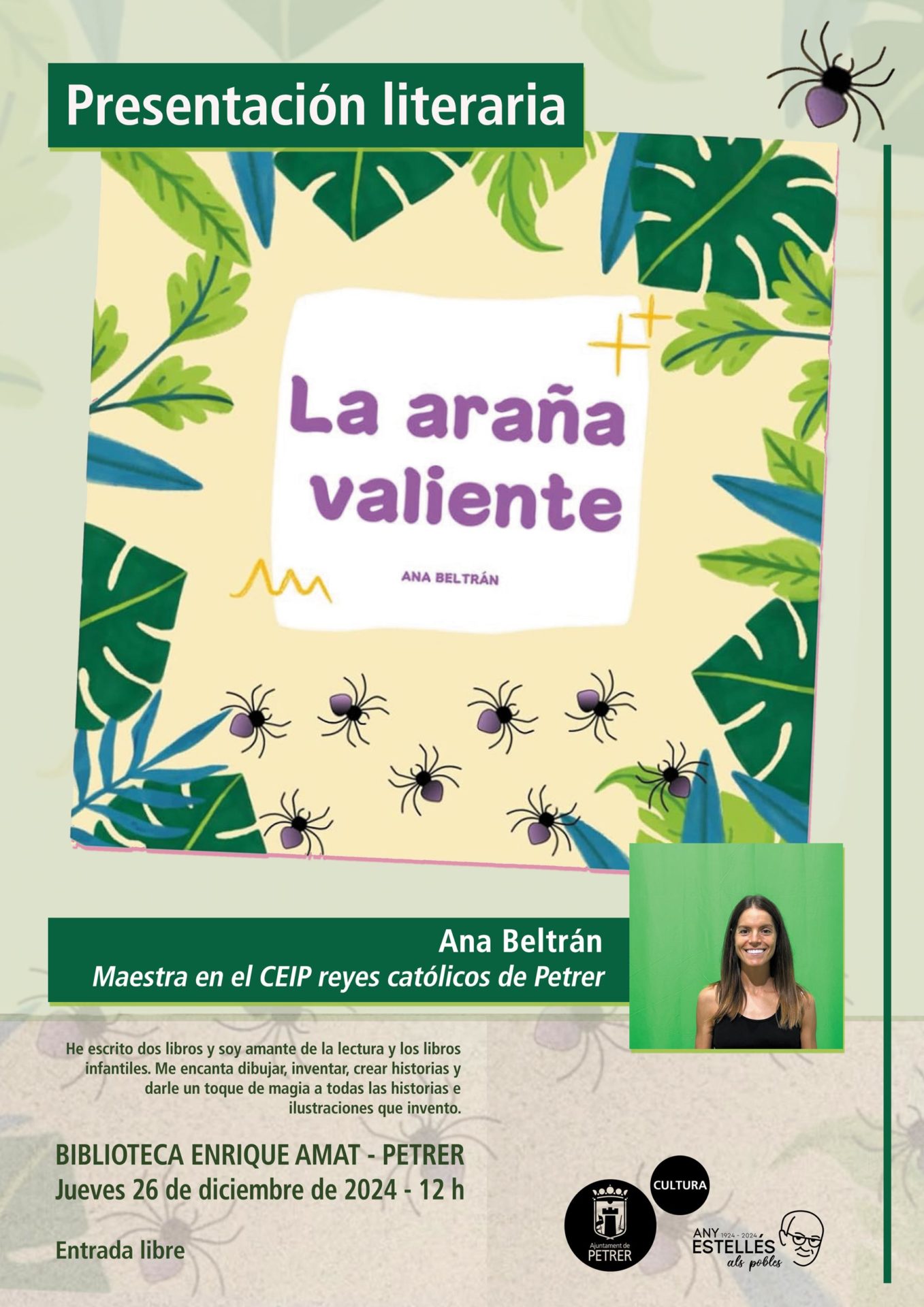 2024-12-26 - Presentación literaria - Ana Beltrán - La araña valiente