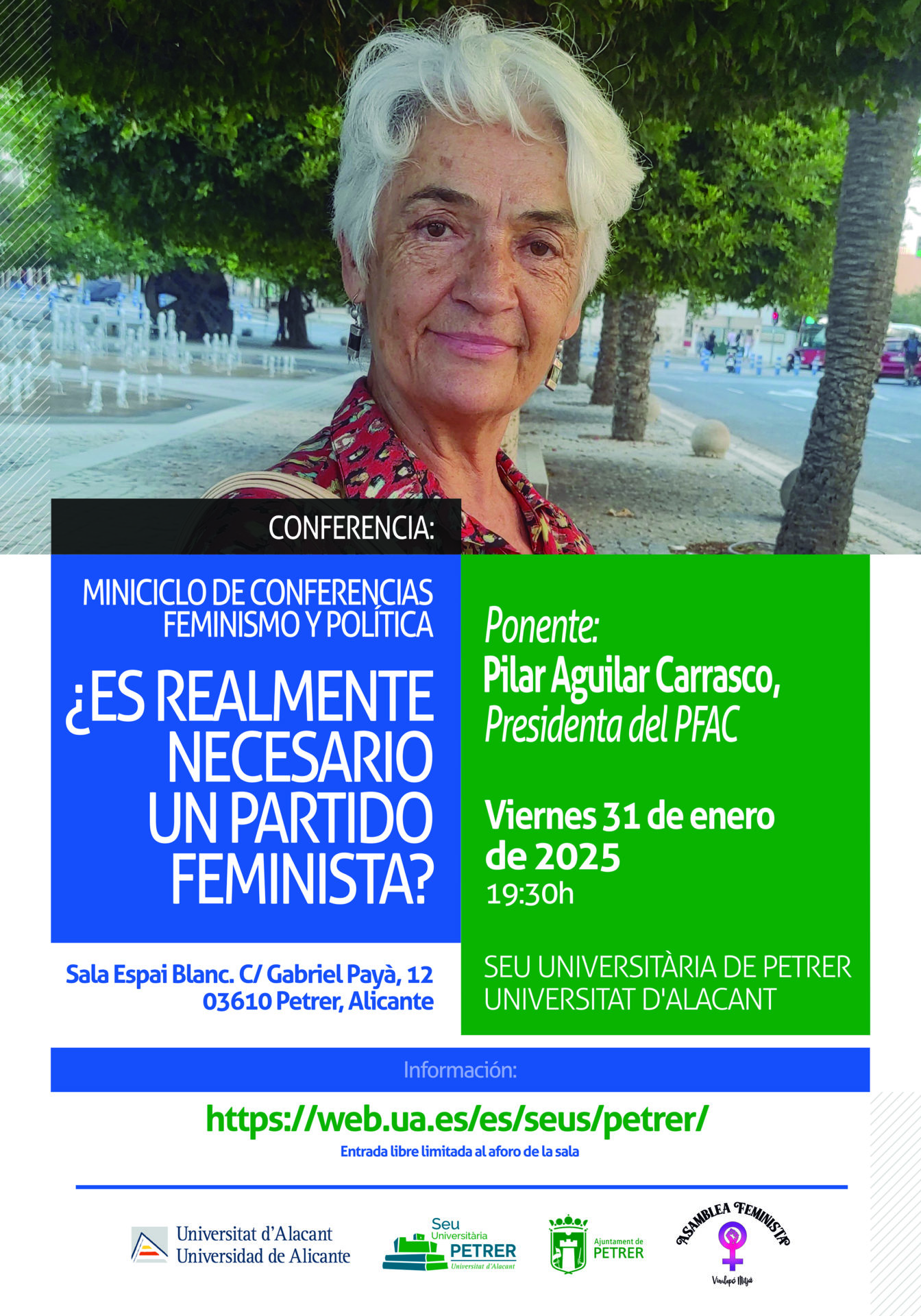2025-01-31 - Conferencia – Pilar Aguilar Carrasco – "¿Es realmente necesario un partido feminista?"