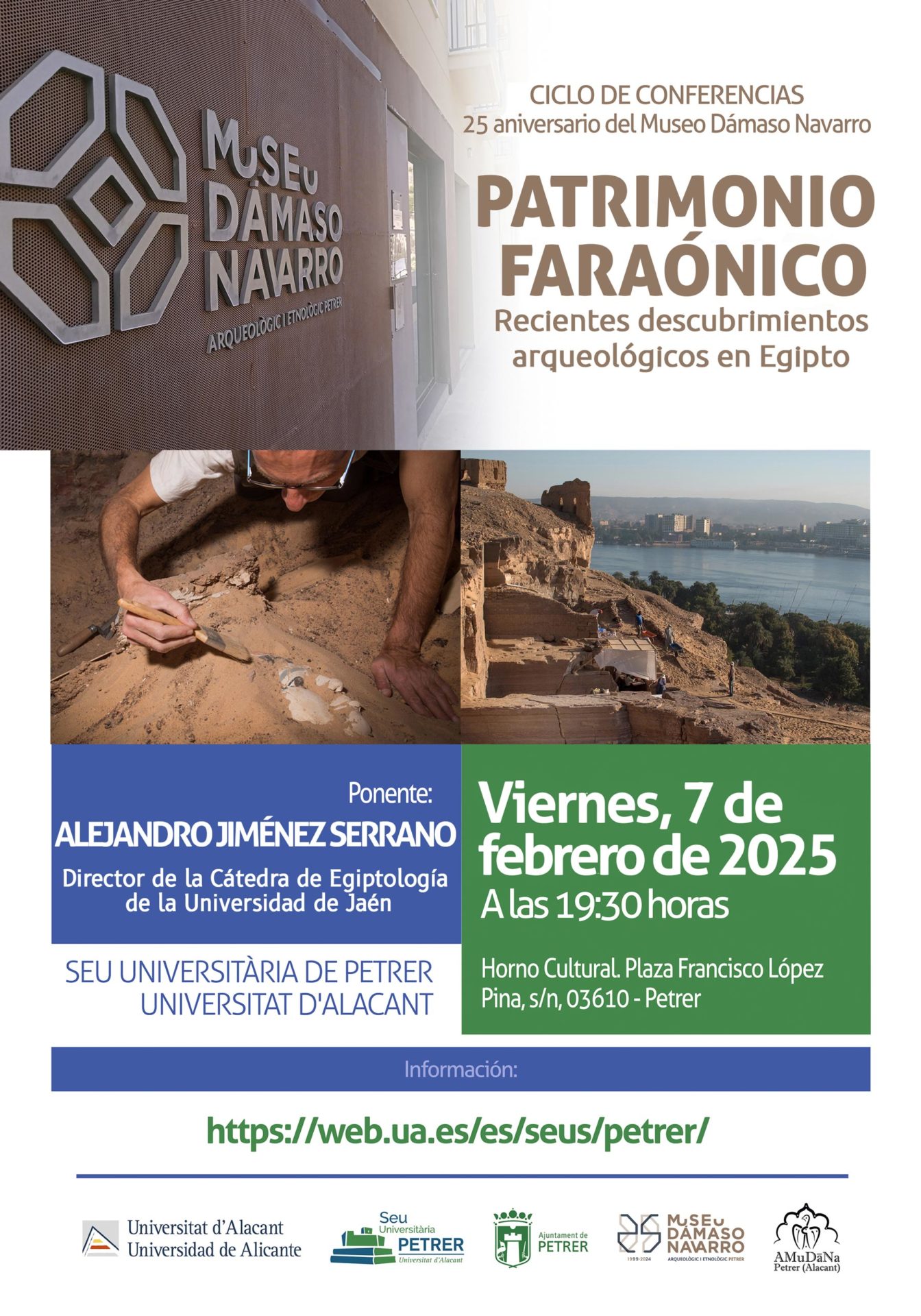 2025-02-07 - Conferencia - Patrimonio faraónico - Recientes descubrimientos arqueológicos en Egipto