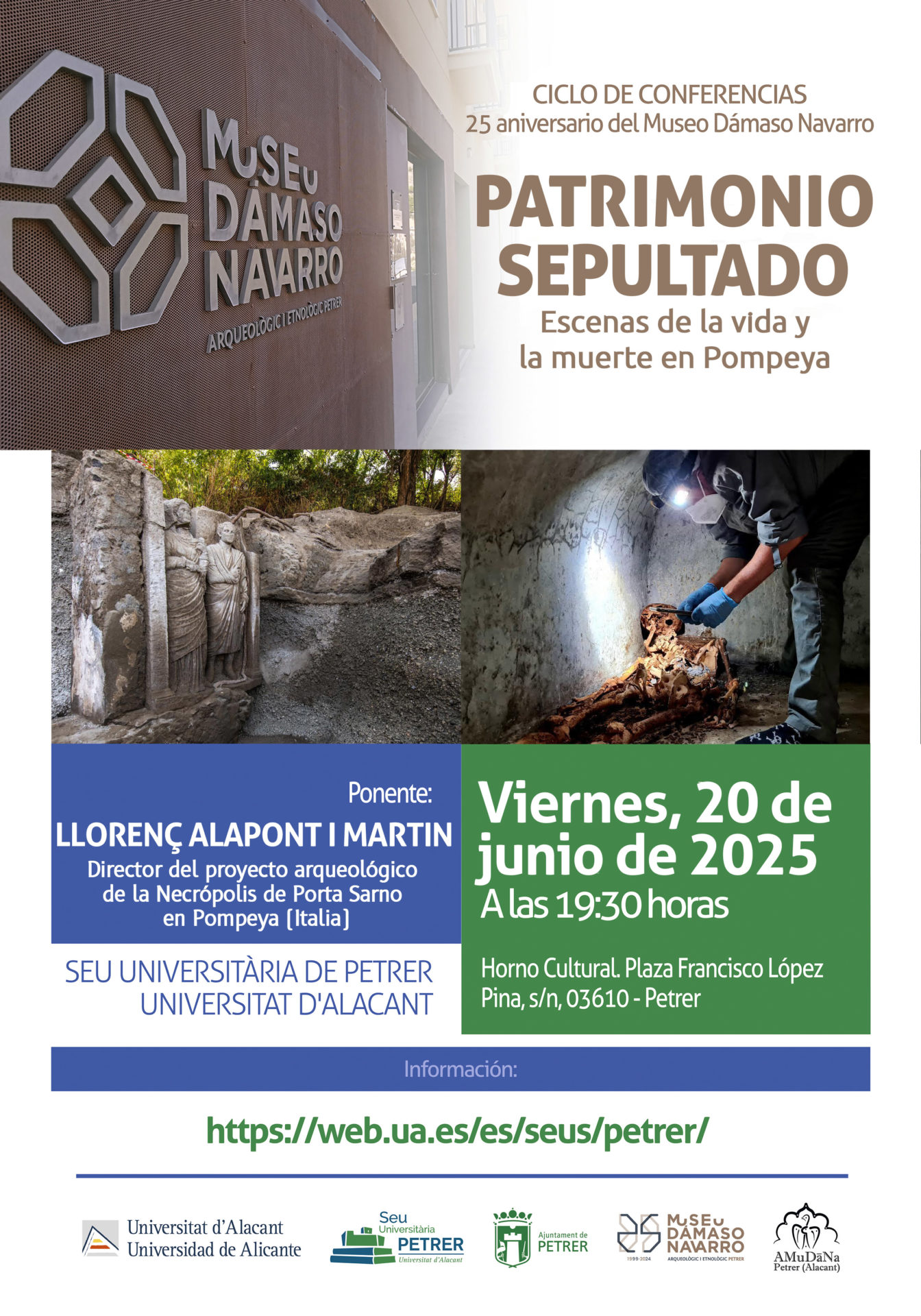 2025-06-20 - Conferencia - Llorenç Alapont i Martín - Patrimonio sepultado. Escenas de la vida y la muerte en Pompeya