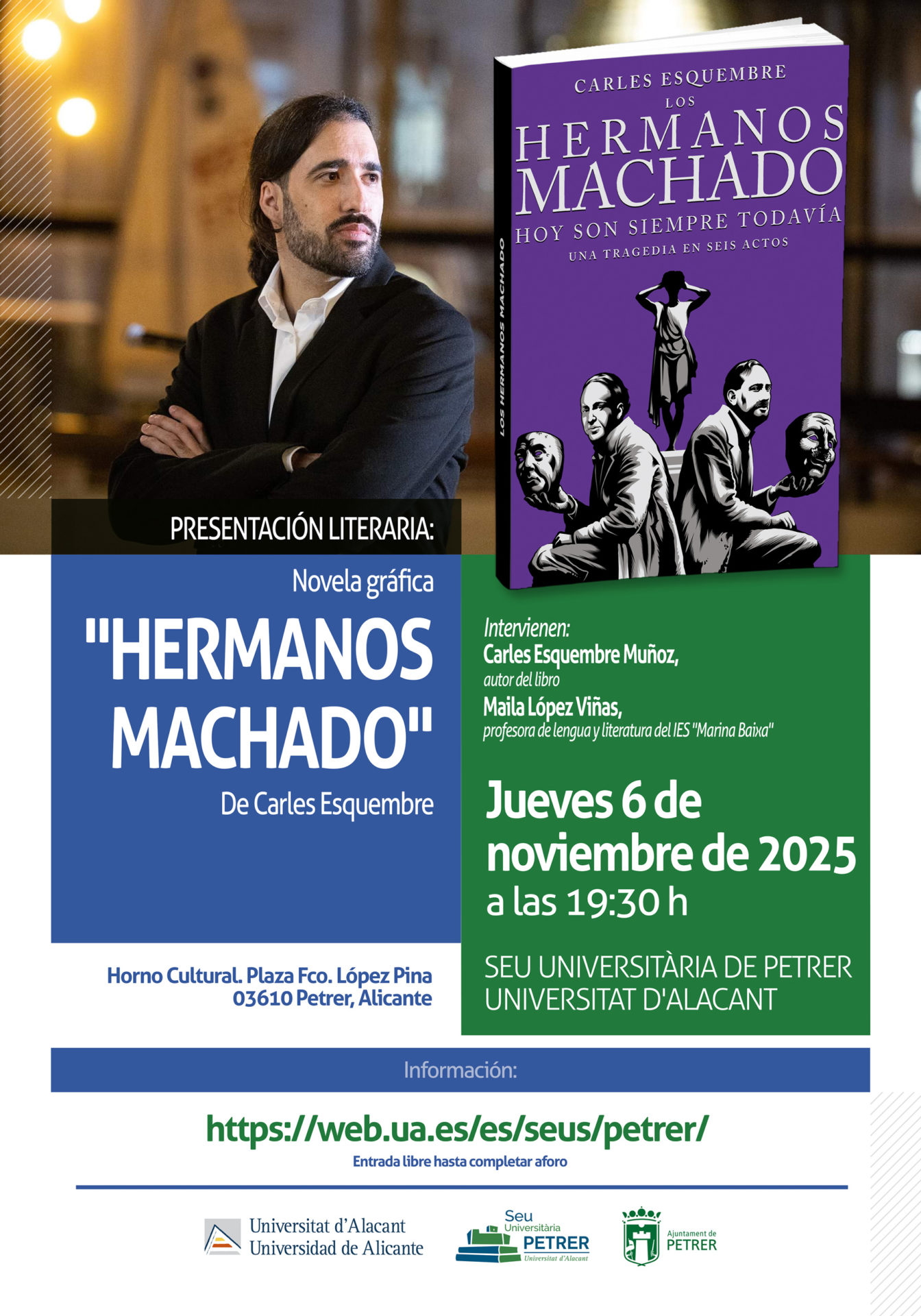 2025-11-06 - Presentación literaria - Carles Esquembre - Novela gráfica "HERMANOS MACHADO"