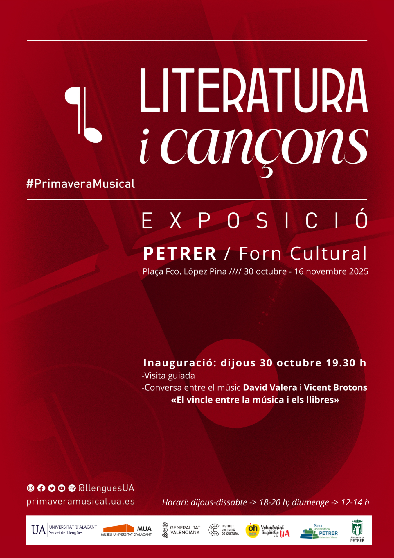 2025-10-30 - Exposición - Literatura i cançons