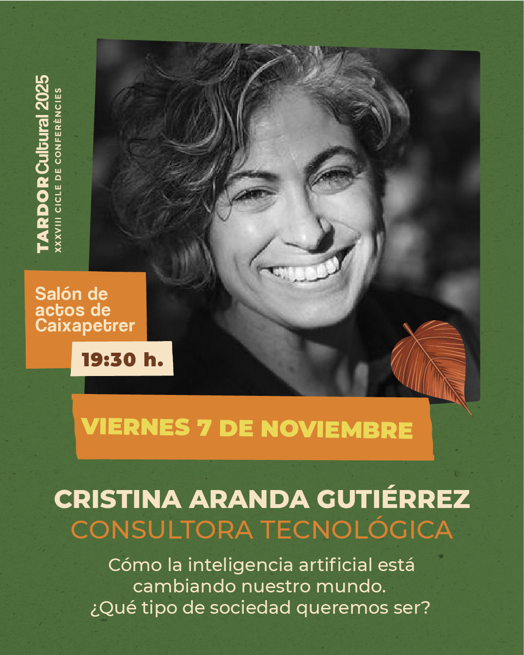 2025-11-07 - Ciclo de conferencias Tardor Cultural – Cristina Aranda
