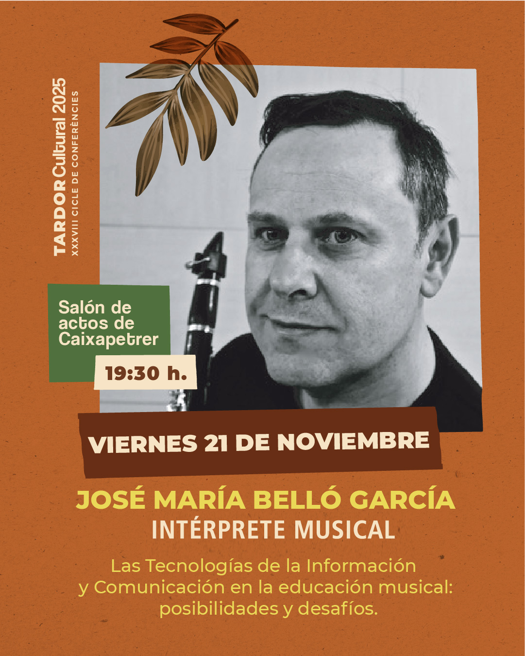 2025-11-21 - Ciclo de conferencias Tardor Cultural – José María Belló