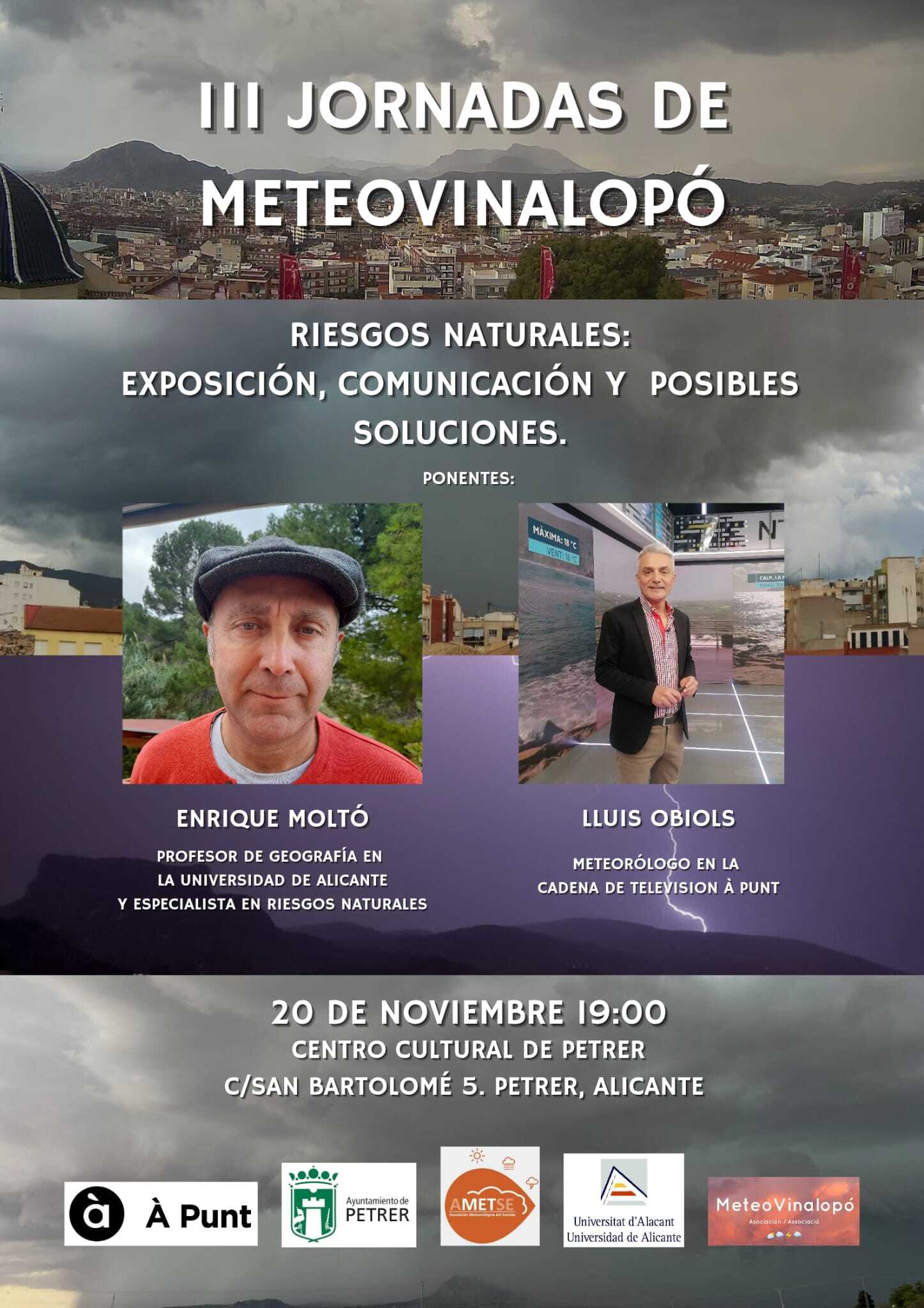 2025-11-20 - III Jornadas de Meteovinalopó - Riesgos naturales: exposición, comunicación y posibles soluciones