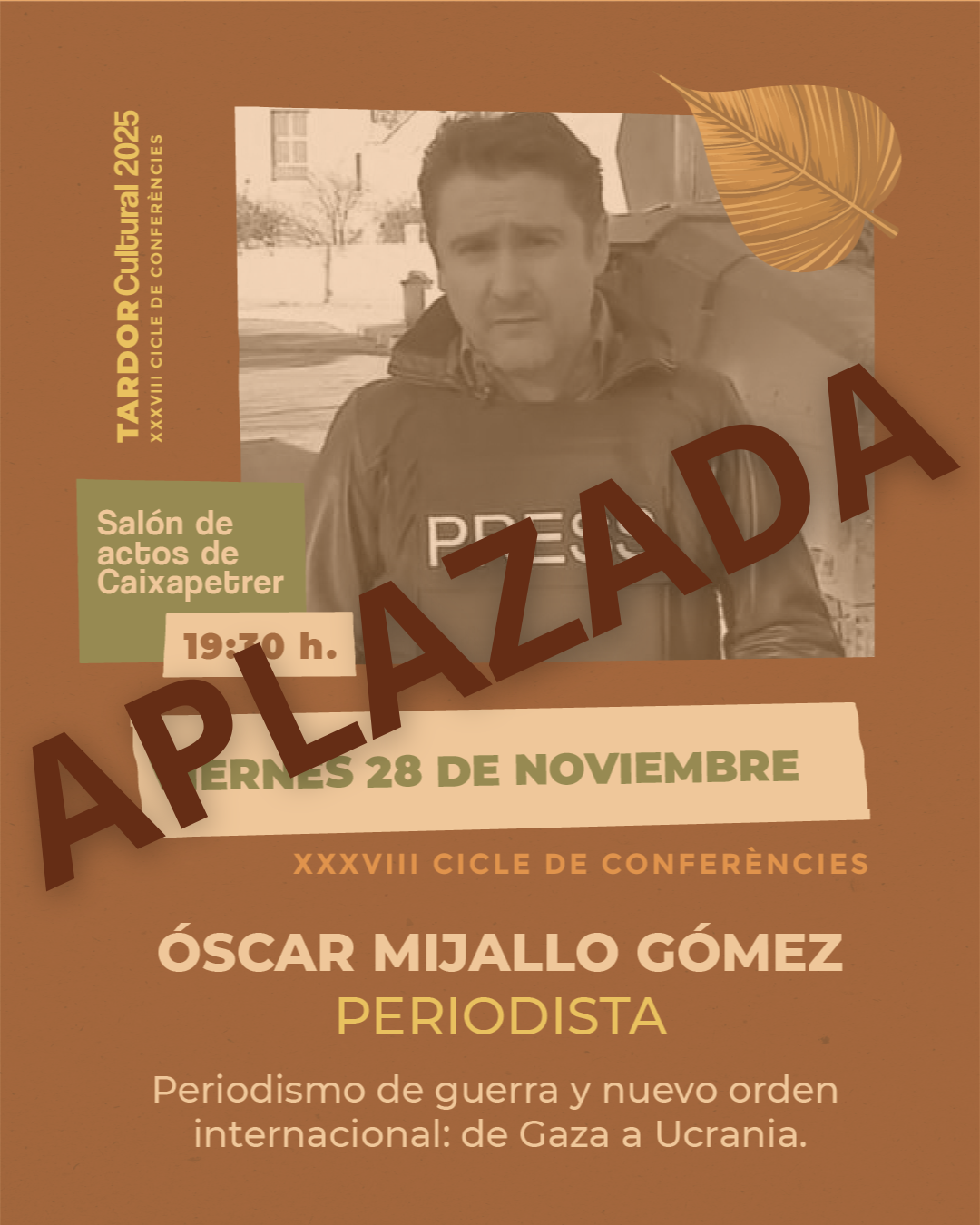 2025-11-28 - Ciclo de conferencias Tardor Cultural – Óscar Mijallo