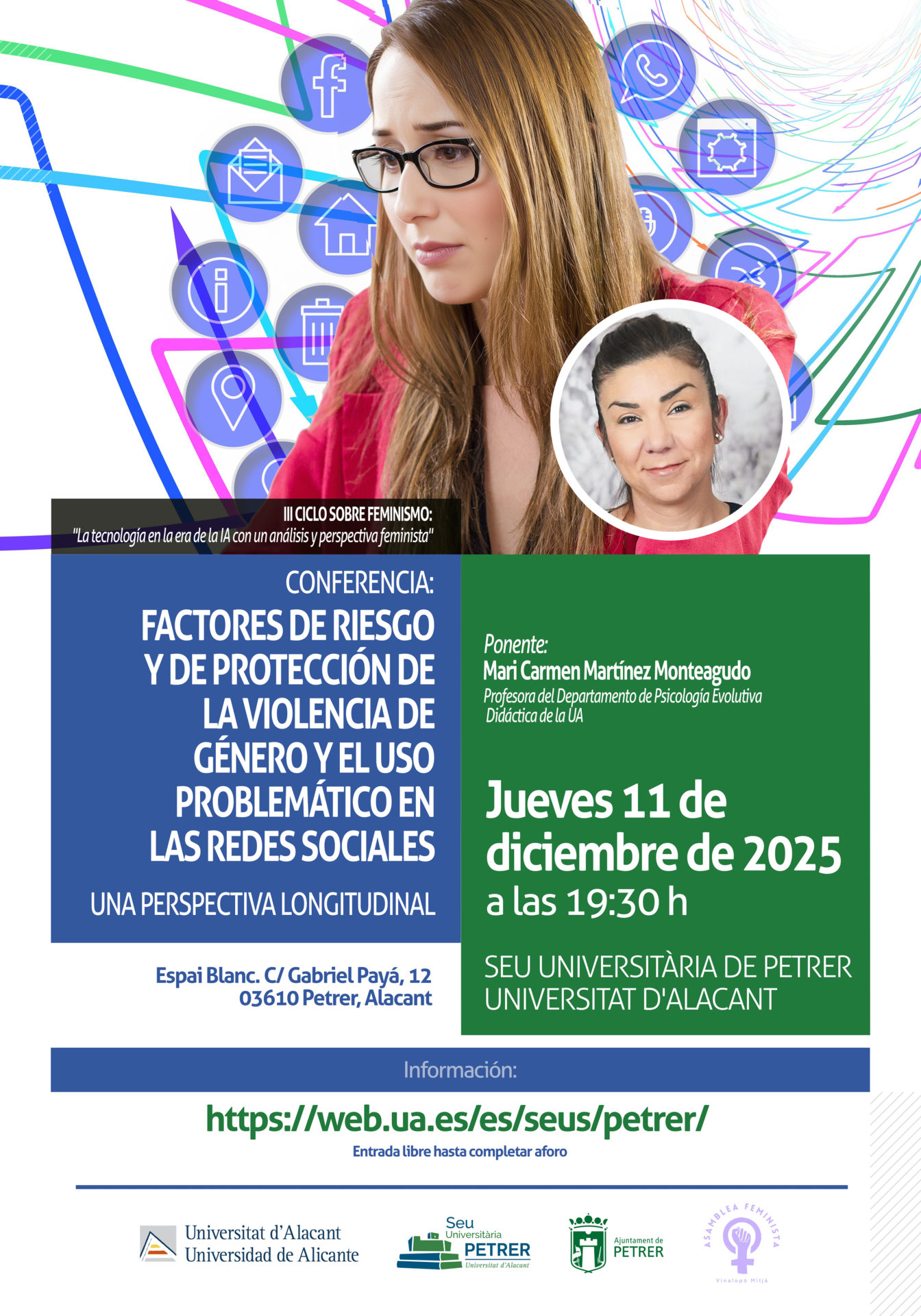 2025-12-11 - Conferencia - Factores de riesgo y de protección de la violencia de género y el uso problemático en las redes sociales. Una perspectiva longitudinal