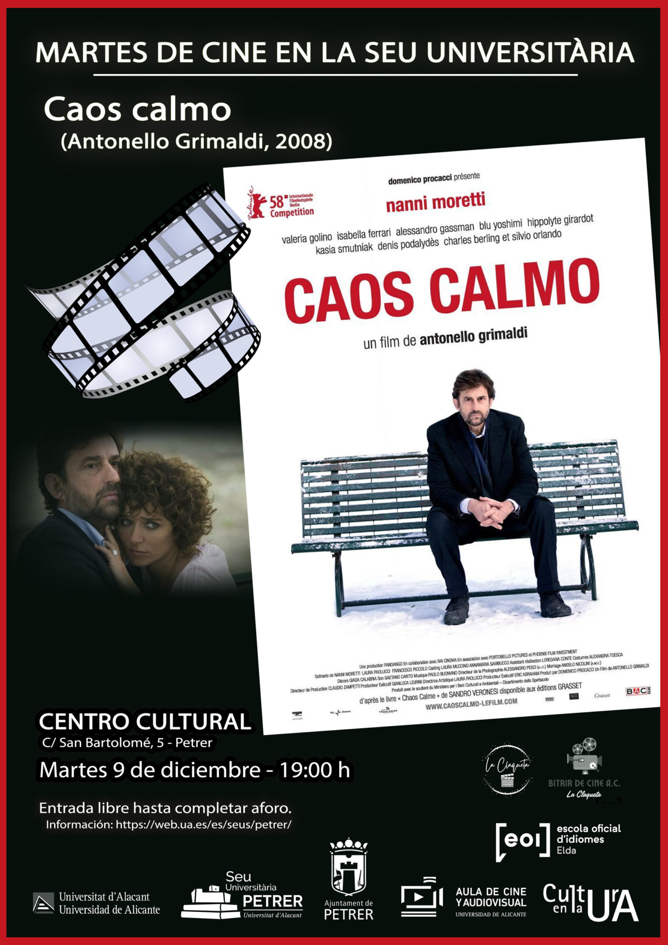 2025-12-09 – Martes de cine en la Seu Universitària – Caos calmo (Antonello Grimaldi, 2008)