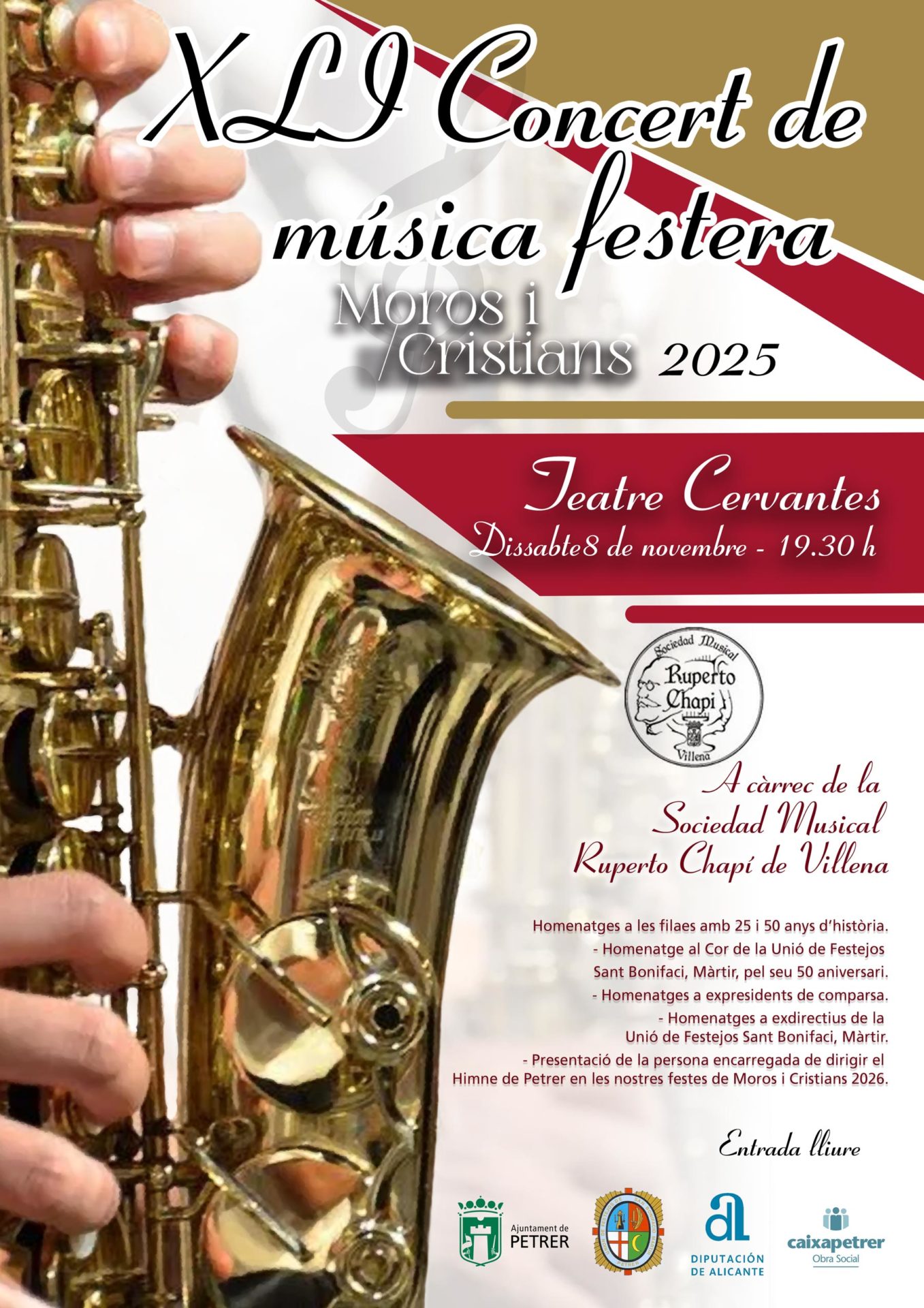2025-11-08 - Concierto de música festera - Sociedad Musical Ruperto Chapí de Villena