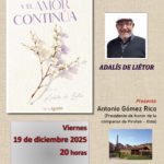 2025-12-19 - Presentación literaria - Adalís de Liétor - Y el amor continua