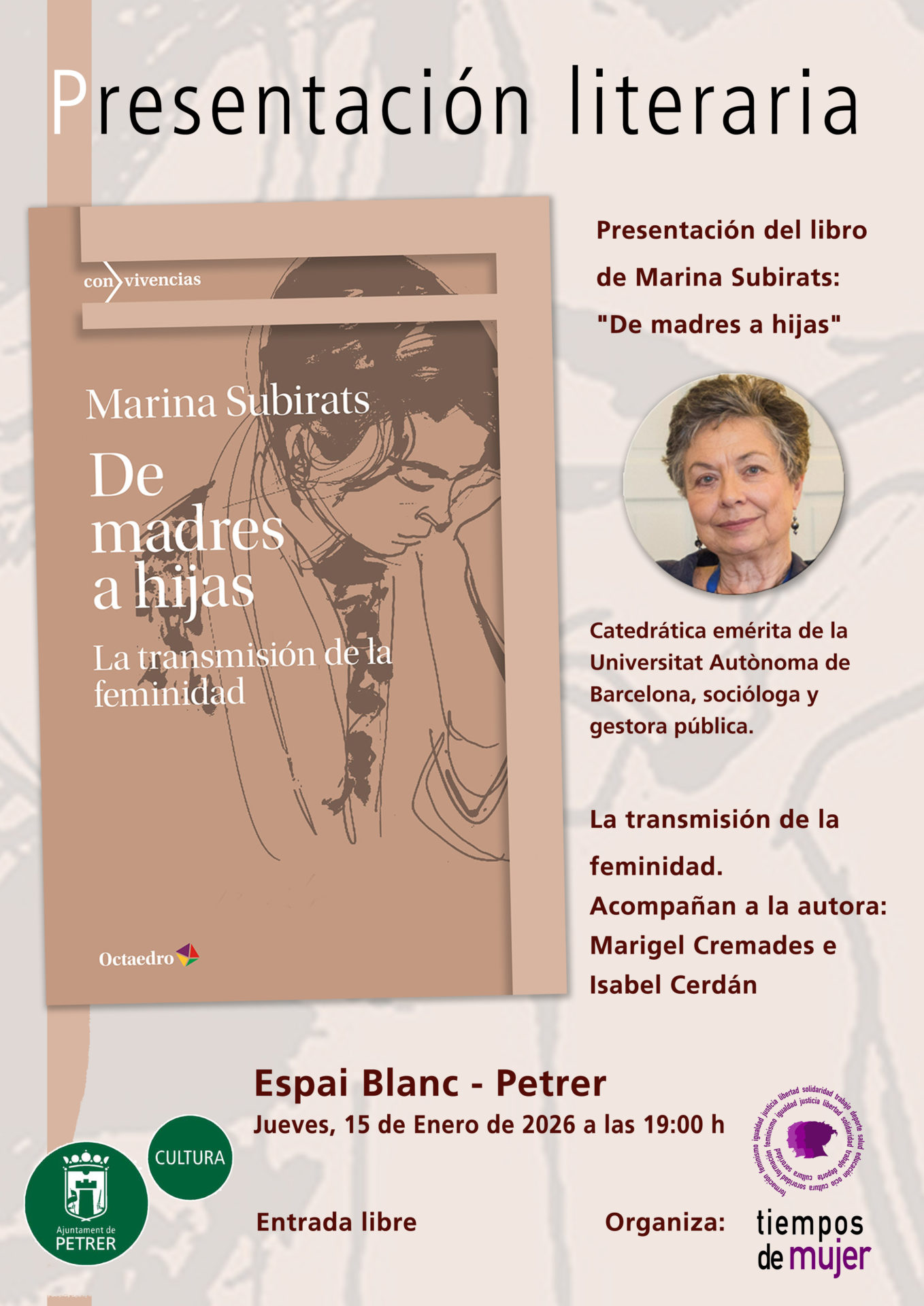 2026-01-15 - Presentación del libro de Marina Subirats - De madres a hijas