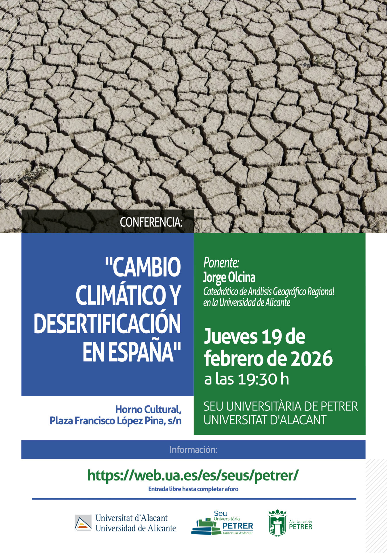 2026-02-19 - Conferencia - Jorge Olcina - Cambio climático y desertificación en España