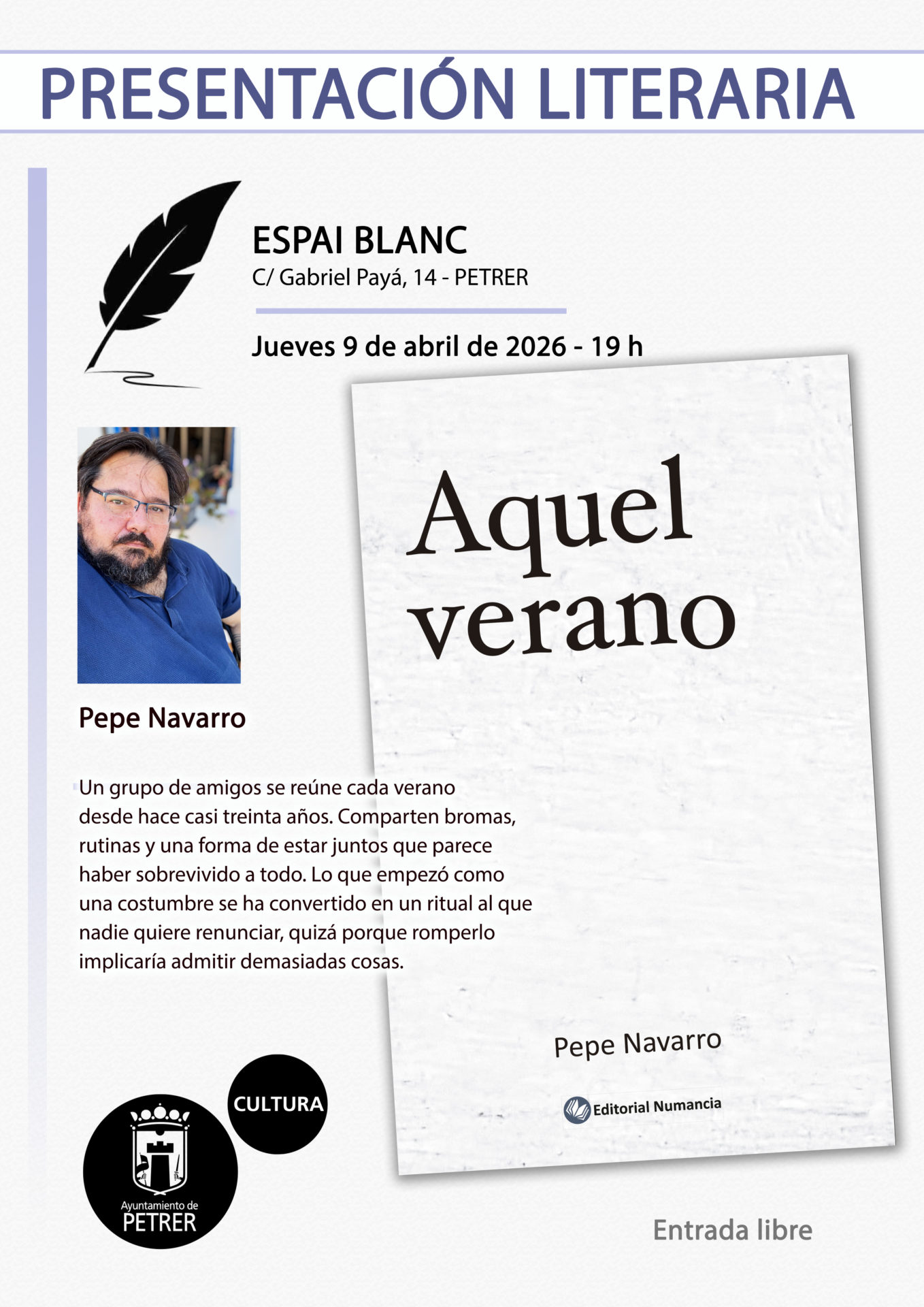 2026-04-09 - Presentación literaria - Pepe Navarro - Aquel verano