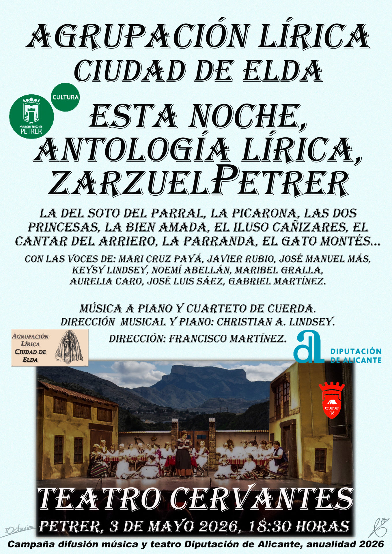 2026-05-03 - Agrupación Lírica Ciudad de Elda - Esta noche, Antología lírica, ZarzuelPetrer