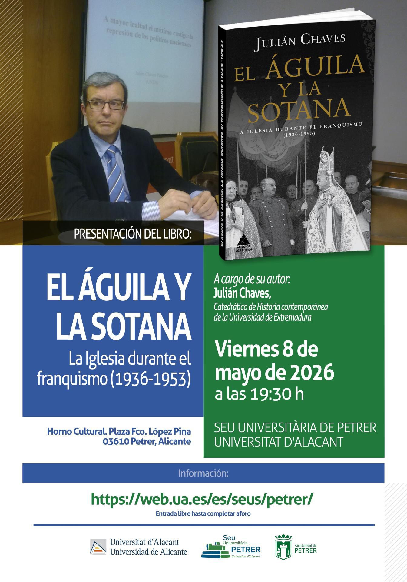 2026-05-08 - Presentación literaria - Julián Chaves - El Águila y la Sotana