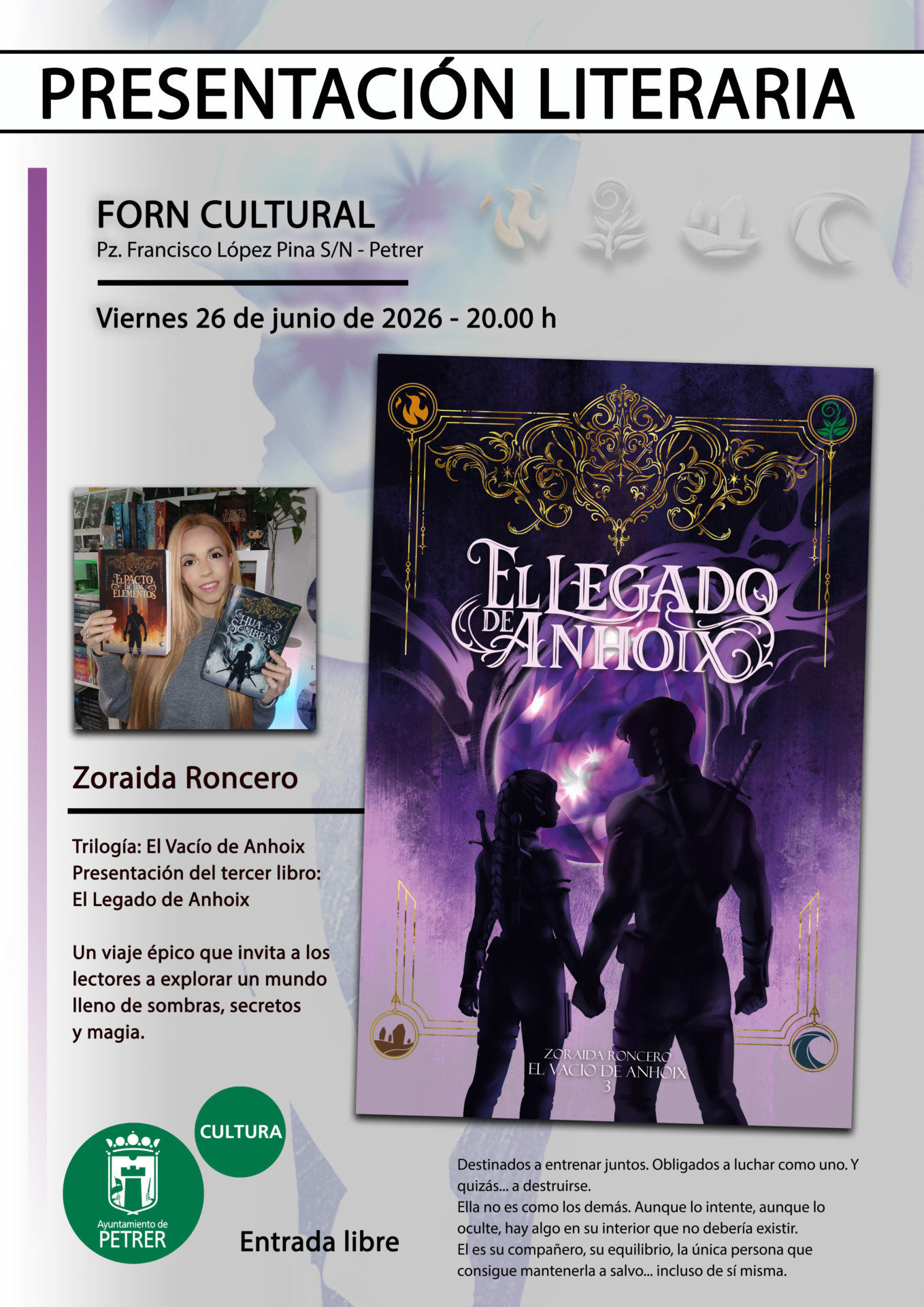 2026-06-26 - Presentación literaria - Zoraida Roncero - El Legado de Anhoix