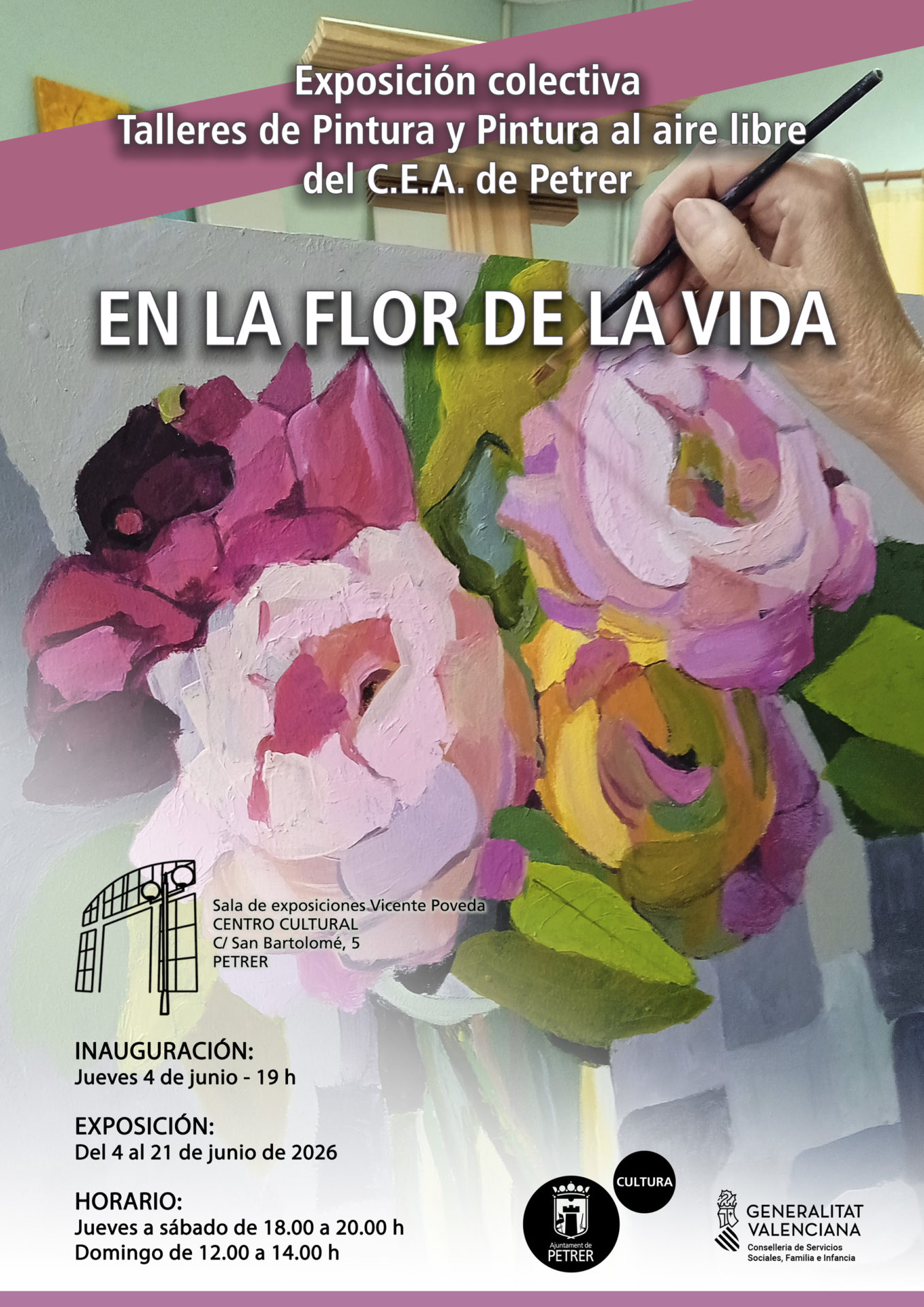 2026-06-04 - Exposición colectiva Talleres de Pintura y Pintura al aire libre  del C.E.A. de Petrer - En la flor de la vida